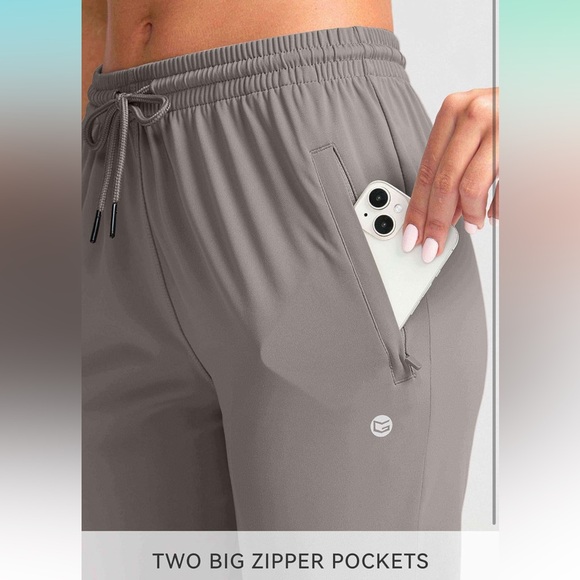 G Gradual Women's Joggers Pants with Zipper Pockets Tapered Running Sweatpants - Picture 5 of 7